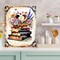 Book Flowers Diamond Painting Kit for Adults – 5D Full Round DIY Gem Art, 11.8x15.7 Inch Retro Home Wall Décor
